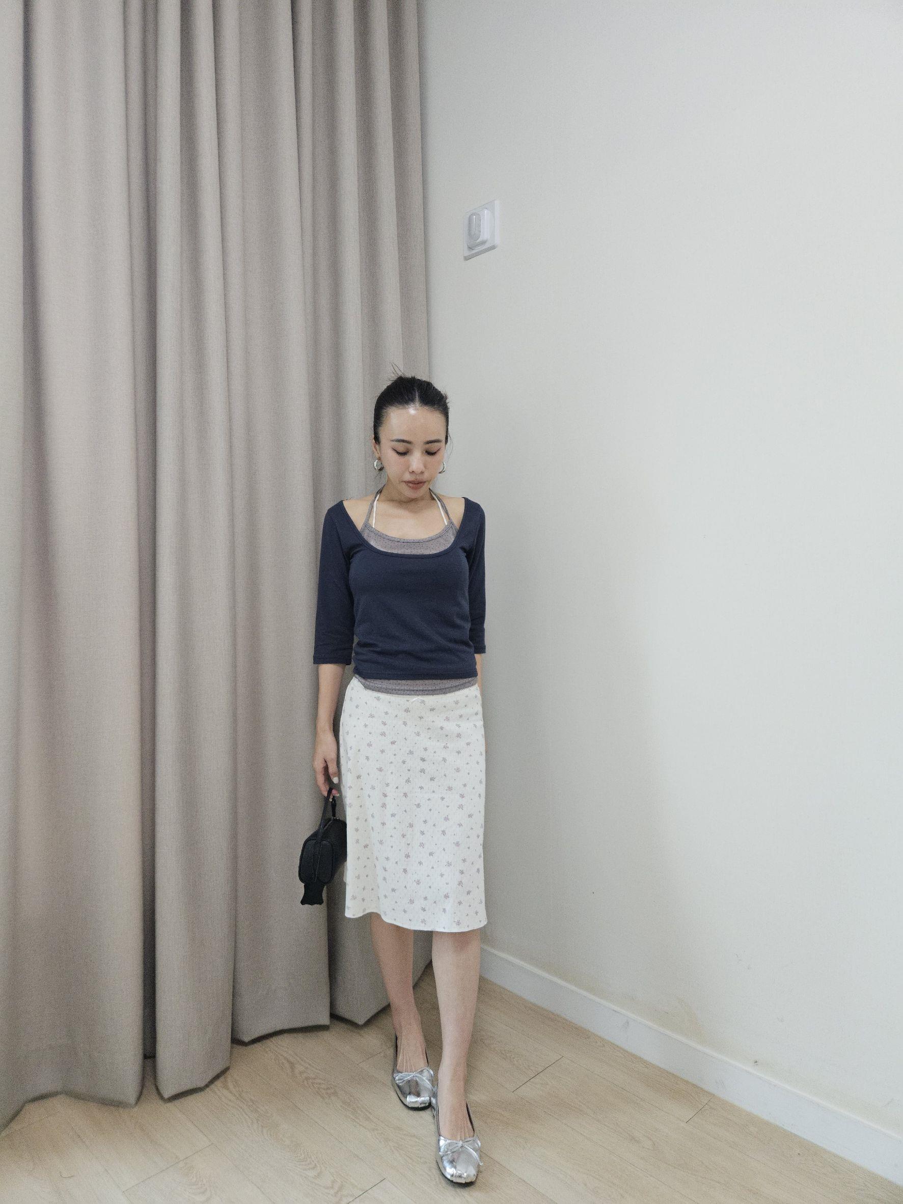 碎花蕾絲五分裙